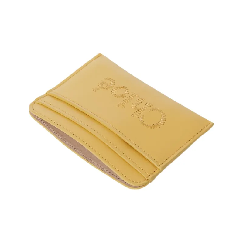 Chloe Bright Calfskin Card Holder Card Holder Women's Honey Gold-3