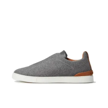 Zegna Triple Stitch Slip on Sneakers