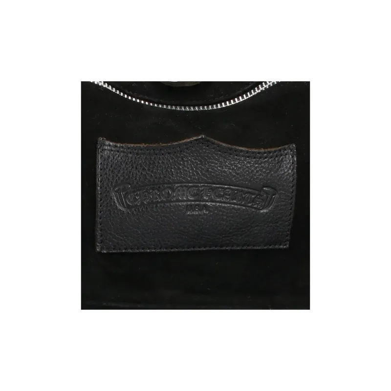 Chrome Hearts Sheepskin Handbag Unisex Black & Silver-4