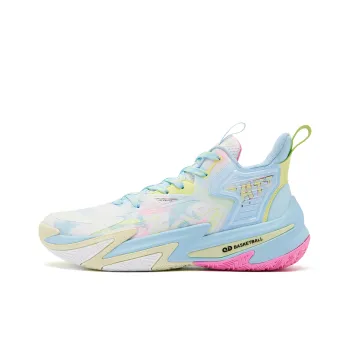 QIAODAN Broken Shadow 5 Basketball Shoes Men Low Top Pink