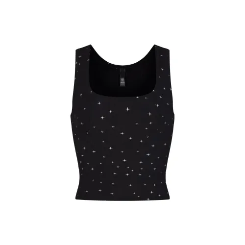 Skims Tank Tops Women's ONYX SPARKLE PRINT/Agate Shimmery Print