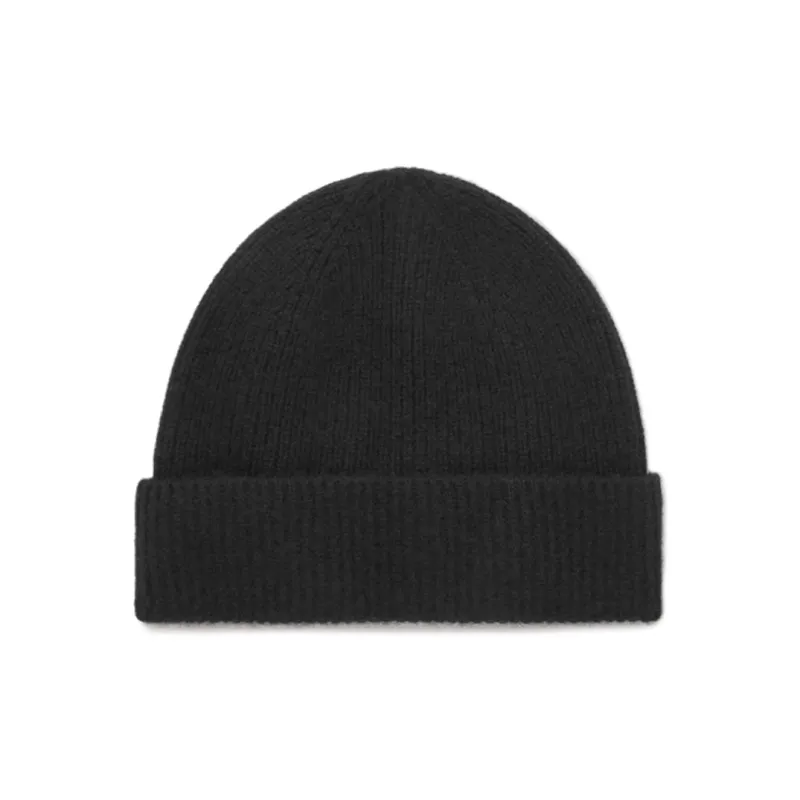 COS Cotton Beanies Unisex Black-0