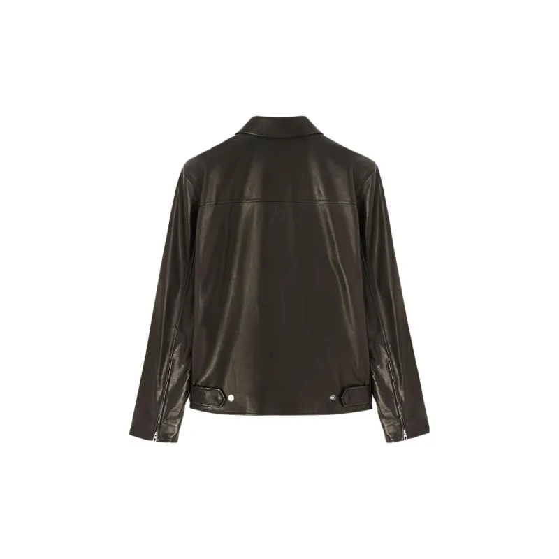 Loro Piana FW23 Leather Jacket Men's Black-1