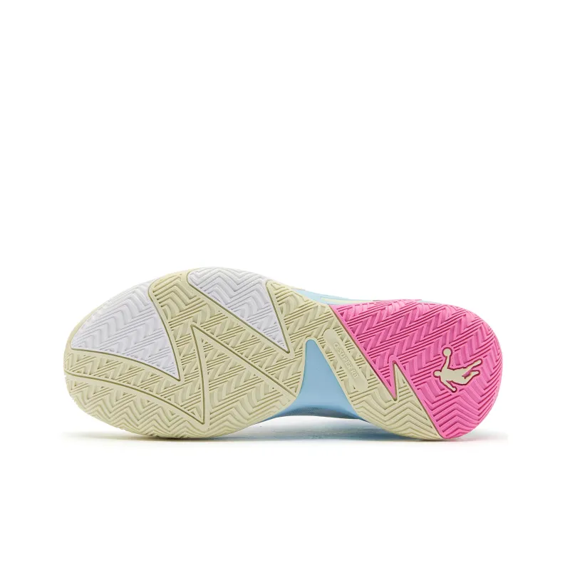QIAODAN Broken Shadow 5 Basketball Shoes Men Low Top Pink-4