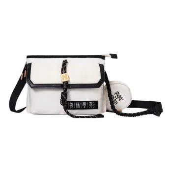 Erke Textile Fabrics Shoulder Bag Crossbody Bag Regular Unisex Apricot Khaki