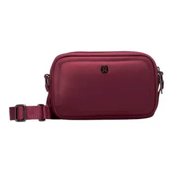 Lululemon Nylon Camera Bag Shoulder Bag Crossbody Bag Unisex Wine Berry