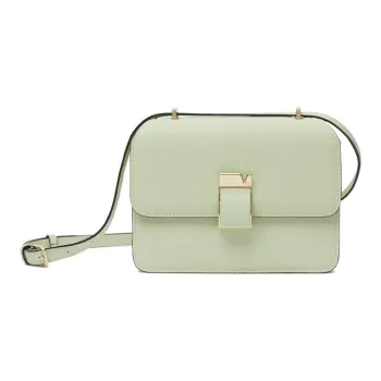 Valextra Millepunte Calfskin Shoulder Bag, Crossbody Bag Mini Women's Mint Green