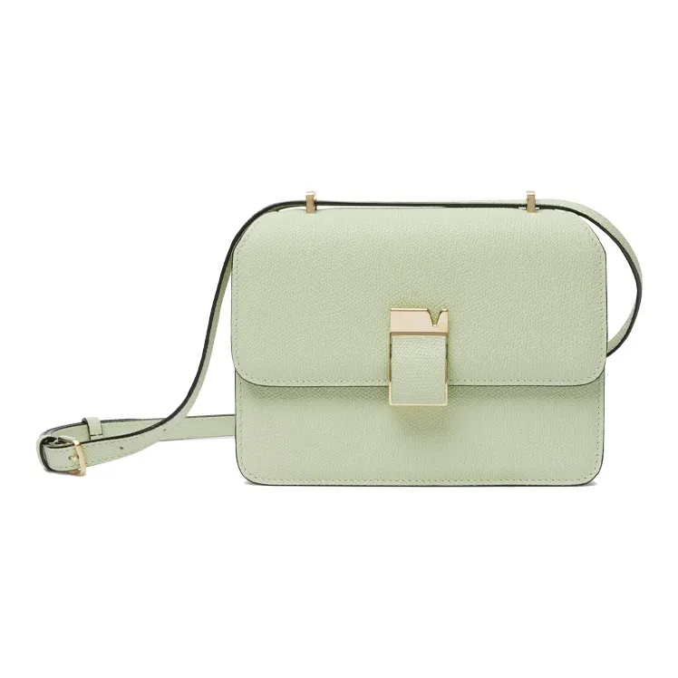 Valextra Millepunte Calfskin Shoulder Bag, Crossbody Bag Mini Women's Mint Green-0