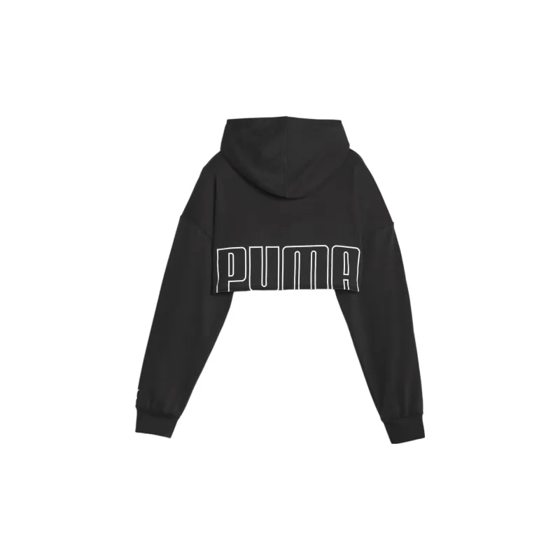 PUMA PUMA FIT MOVE FIT MOVE Women's Cropped Training Hoodie Sweatshirt Women's Black-1