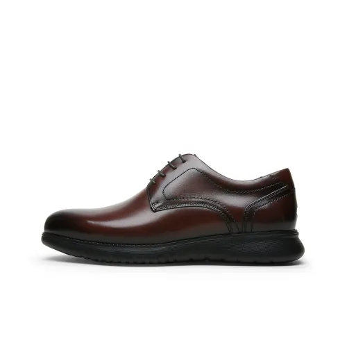 CROWN Dress Shoes Men Low Top Black/Coffee