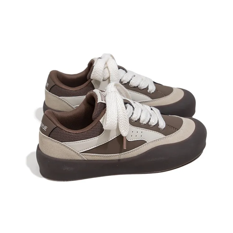 Feiyue Low Top Skateboard Shoes Women's Dark Brown-3