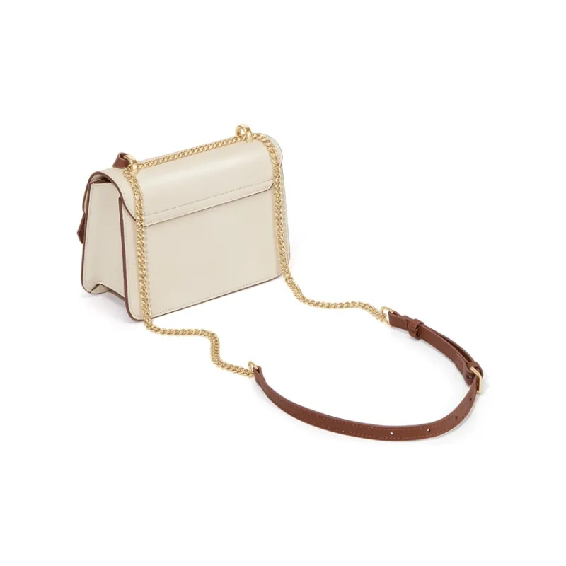 Simvay Clos Cow Leather With Synthetic Leather Shoulder Bag Crossbody Bag Underarm Small Square Bag Small Size Women's-8