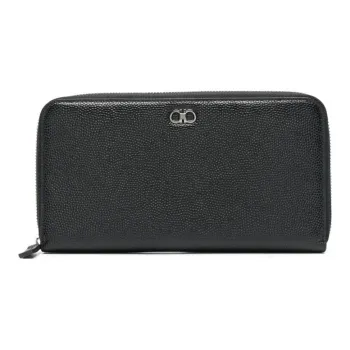 FERRAGAMO Calfskin Wallet Women's Black