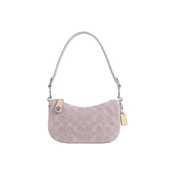 COACH Swinger Canvas With Leather Canvas Bag Crescent Bag Saddle Bag Handbag Shoulder Bag Women's Pink