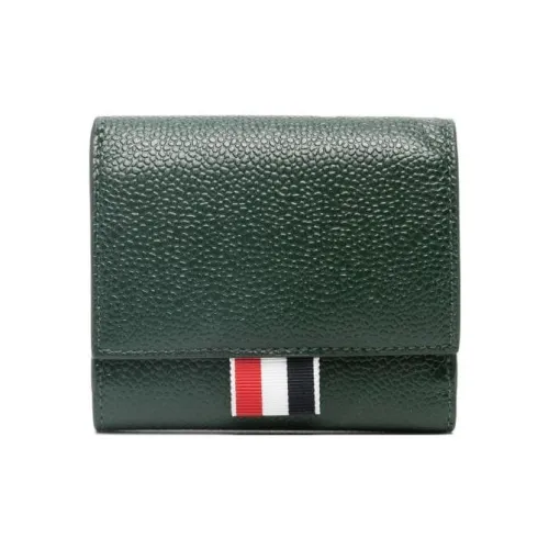 THOM BROWNE RWB Stripe Pebbled Leather Wallet