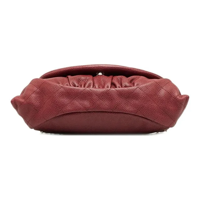 CHANEL Cow Leather Shoulder Bag, Crossbody Bag, Wallet Women's Brick Red-3