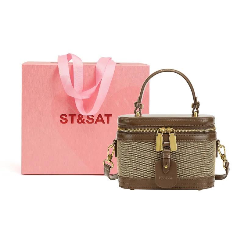 ST&SAT Genuine Leather Crossbody Bag, Handbag Trumpets Women's Multicolor-1