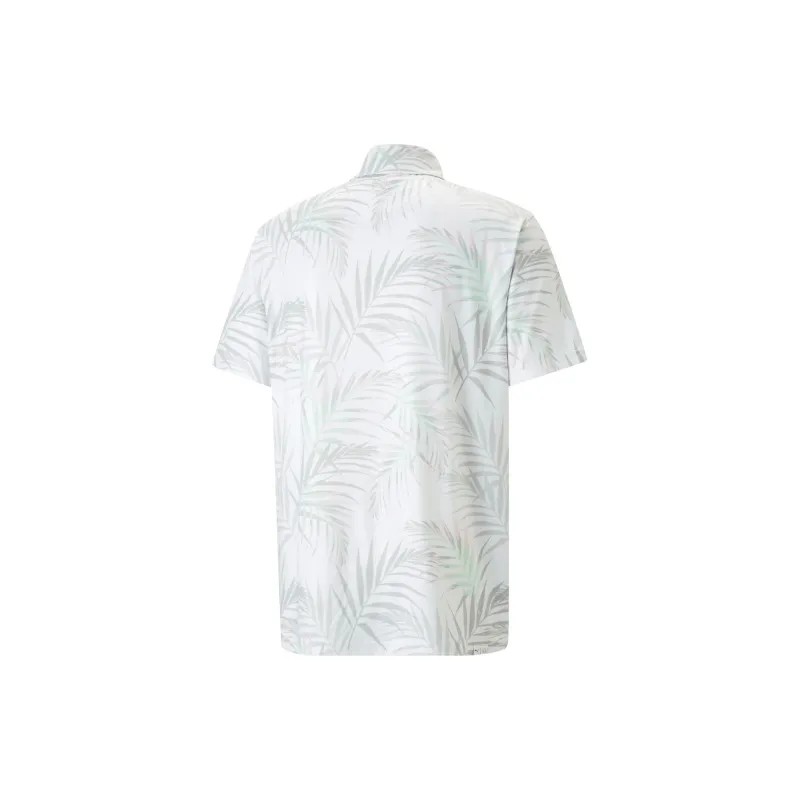 PUMA Golf Palm Polo Shirts Men White-1