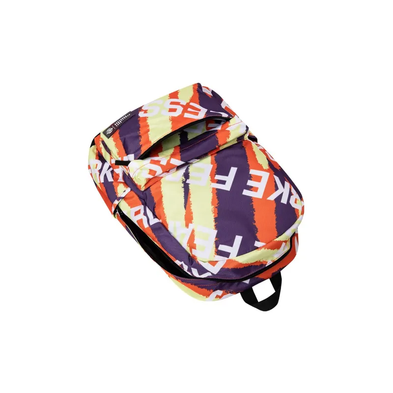 Erke Textile Fabric Backpack Regular Unisex Summer Lemon & Red Orange & Mystic Realm Purple-3