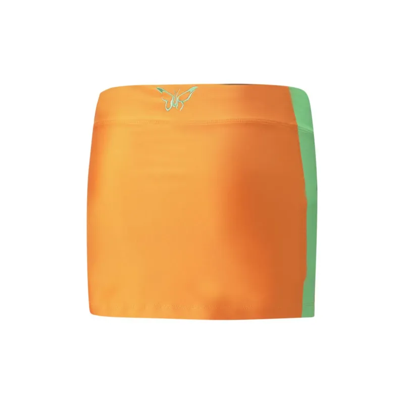 PUMA PUMA X DUA LIPA DUA LIPA Mini Skirt Casual Short Skirts Women's Orange-1