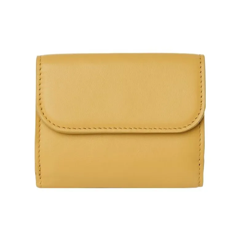 Chloe Bright Calfskin Wallet Mini Women's Honey Gold-2