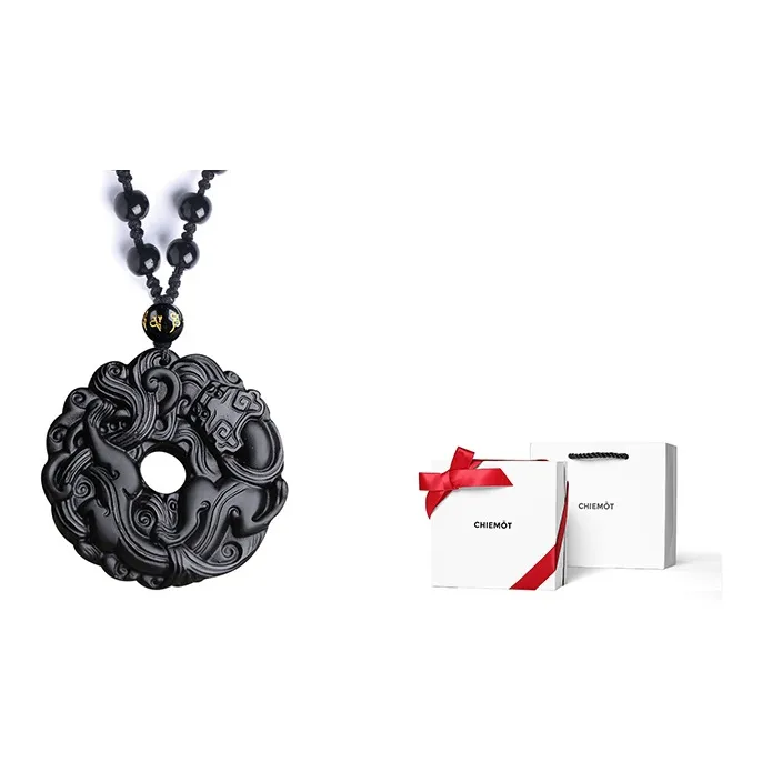 CHIEMOT Obsidian Necklaces Men's-4