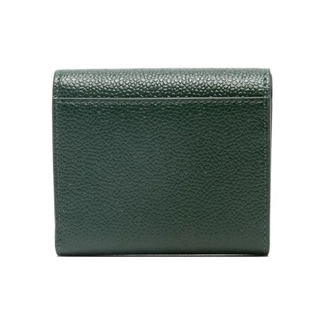 THOM BROWNE Rwb Stripe Pebbled Leather Wallet-1