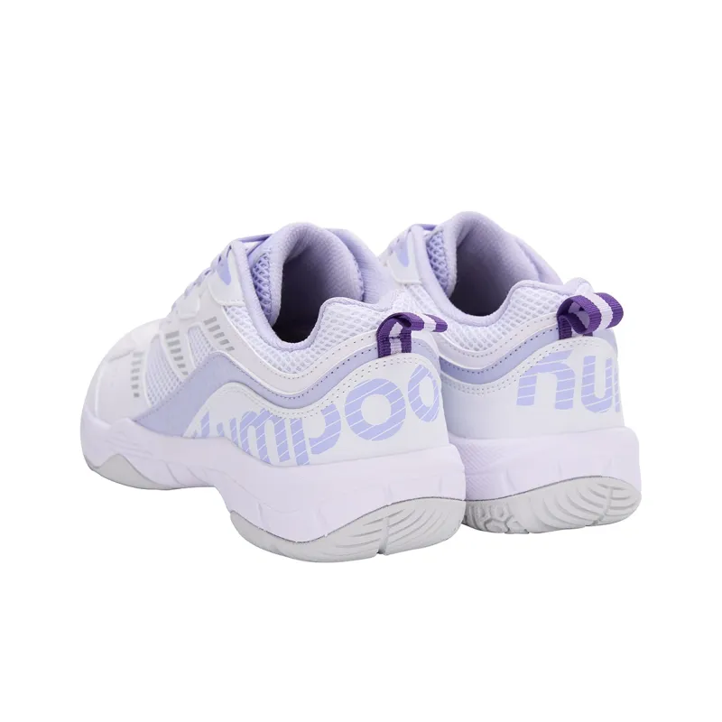 KUMPOO Nebula KH D16 Slip Resistant And Breathable Low Top Badminton Shoes Unisex White Purple-4