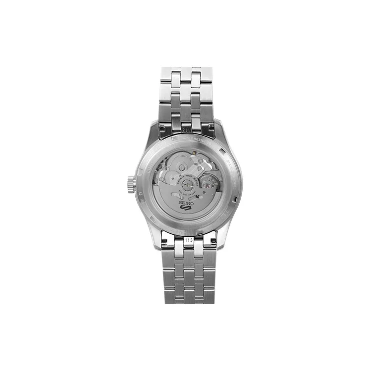 SEIKO Seiko5 Mechanical Movement Watch Unisex Mother of Pearl Color Watch Dial-2