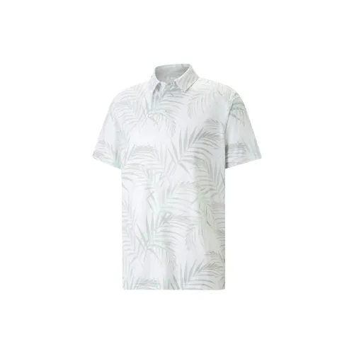 PUMA Golf Palm Polo Shirts Men White