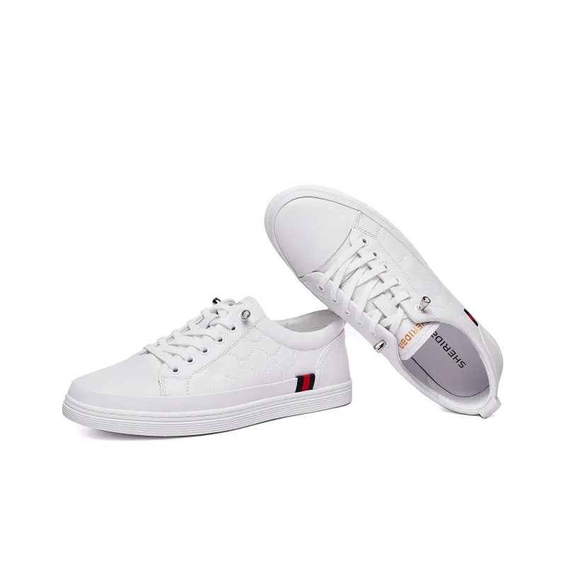 SHERIDan Low Top Skateboard Shoes Men's White-3