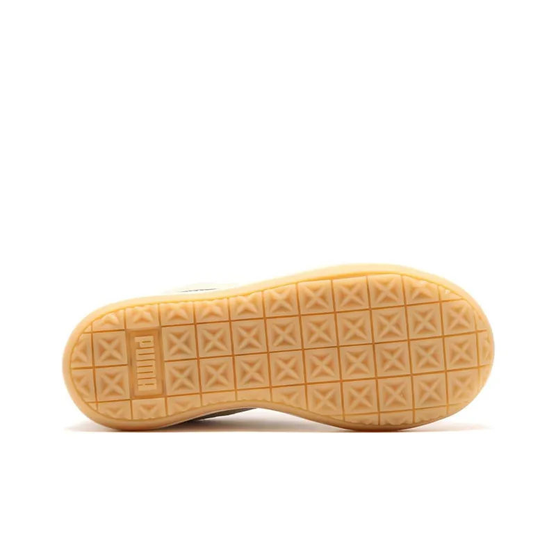 PUMA Suede Mayu Thrifted Durable Breathable Low-Top Skateboard Shoes Women's Beige-4