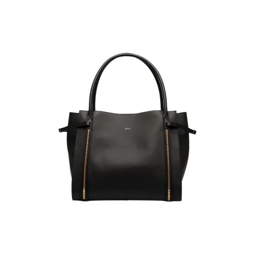 BALLY Calfskin Tote Bag, Shopping Bag, Shoulder Bag, Handbag Large Size Women's Black