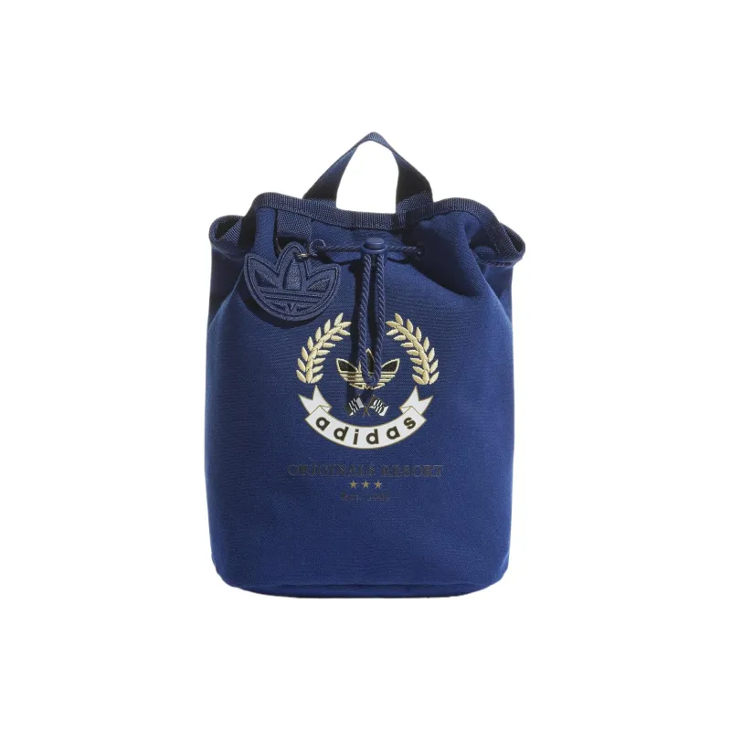 Adidas Originals Recycled Polyester Plain Weave Fabric Portable Backpack Regular Unisex Marine Blue-0