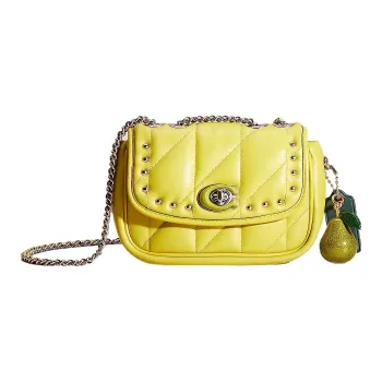 COACH Pillow Nappa Leather Pillow Bag Crossbody Bag Shoulder Bag Women's Silver Multicolor Orange Yellow