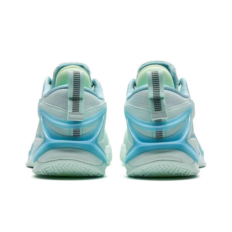 XTEP Light Attack 2nd Generation V3 Slip Resistant Low Top Basketball Shoes Men's Green Blue-4