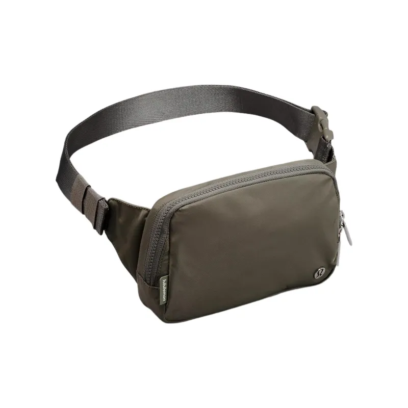 Lululemon Polyester With Nylon Sling Bag, One Shoulder, Crossbody, Fanny Pack Large Size Women's Sage Gray-1