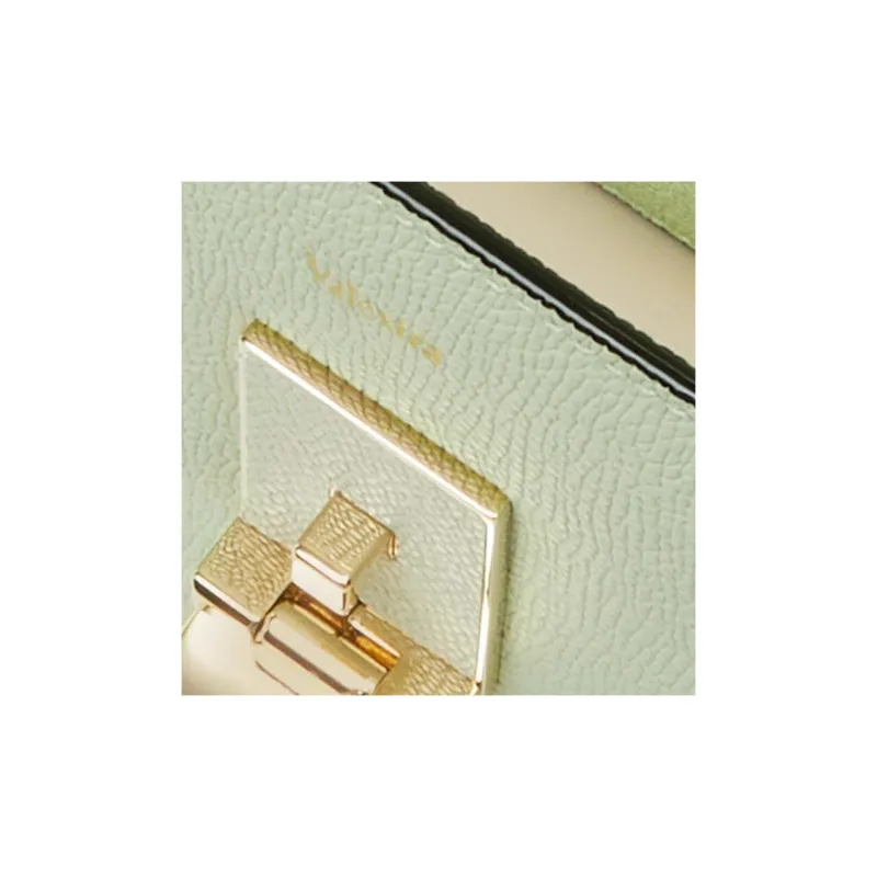 Valextra Millepunte Calfskin Shoulder Bag, Crossbody Bag Mini Women's Mint Green-3
