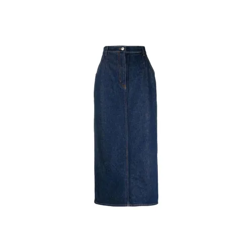 Magda Butrym Denim Long Skirts Women's Indigo