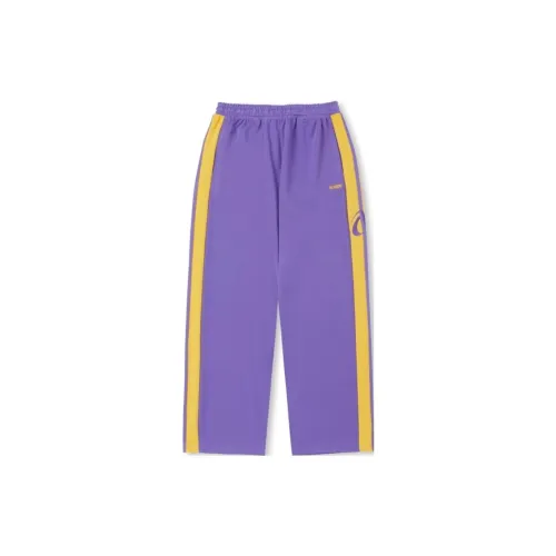 Nerdy Knitted Sweatpants Men Purple