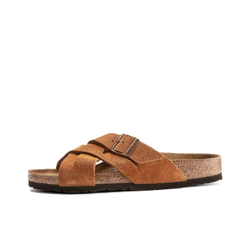 Birkenstock Slide Slippers Unisex Brown Narrow Fit