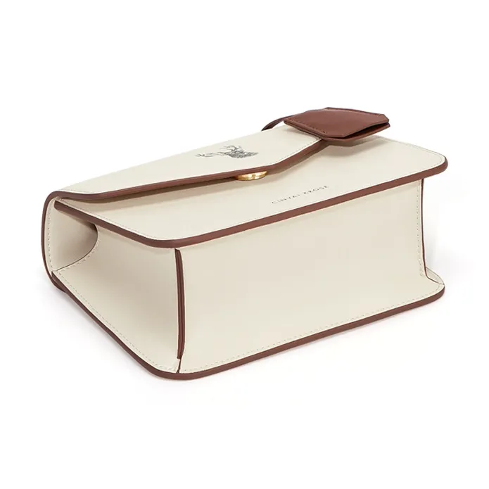 Simvay Clos Cow Leather With Synthetic Leather Shoulder Bag Crossbody Bag Underarm Small Square Bag Small Size Women's-10