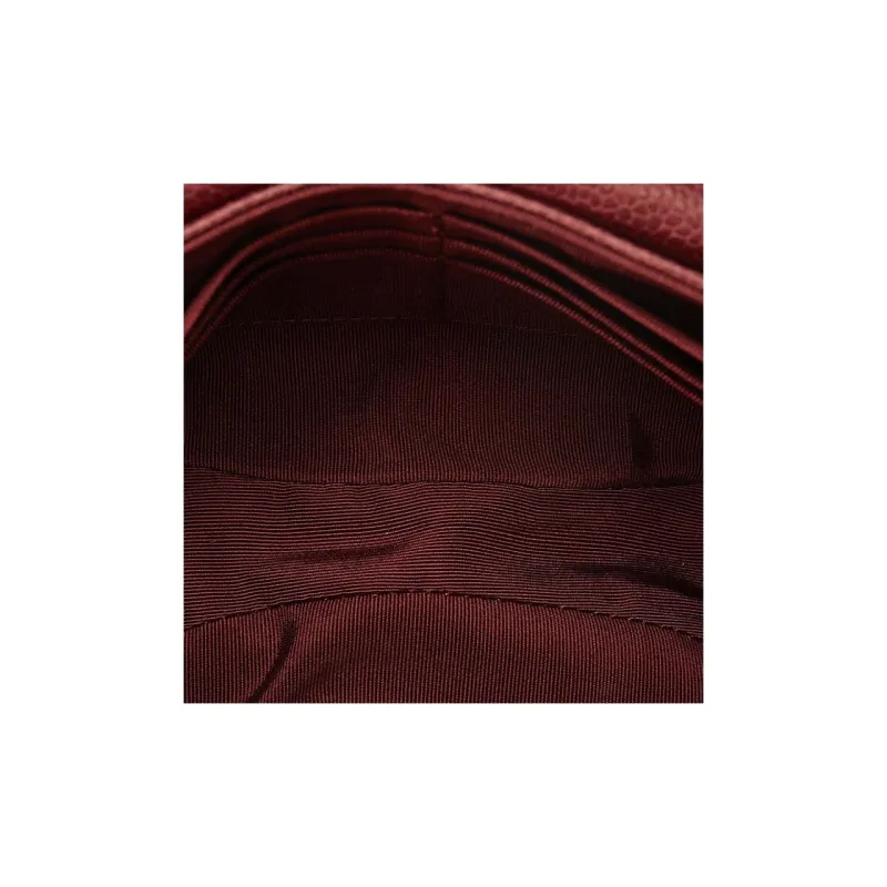 CHANEL Cow Leather Shoulder Bag, Crossbody Bag, Wallet Women's Brick Red-5