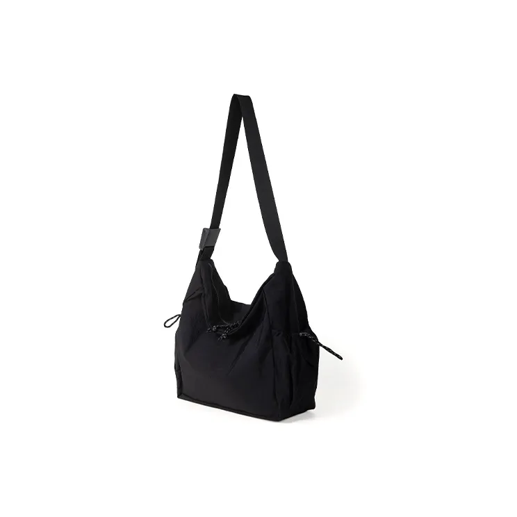 HAWA Nylon Shoulder Bag Unisex Ecru/Apricot Blue/Green Black-13