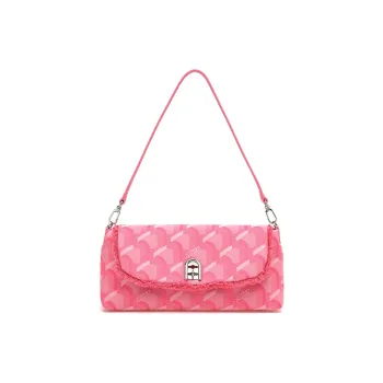 ROSA.K Cow Leather Shoulder Bag, Baguette Bag, Handbag, Shoulder Bag Women's Blue/Pink/Black