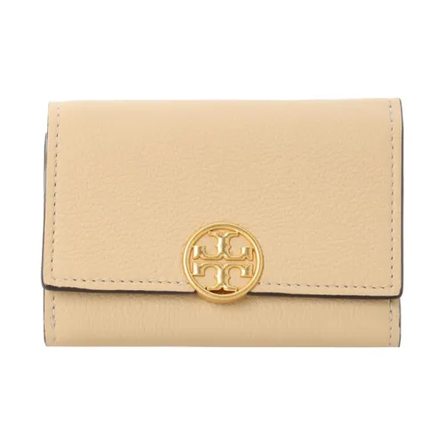 TORY BURCH Cabaia Leather Wallet Medium Size Women's Vanilla Ice Cream
