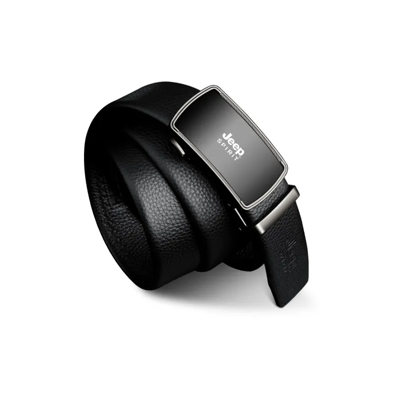JEEP SPIRIT Automatic Buckle Luxury Elegant Cow Leather Leather Belts Men's Width 3.5CM-17