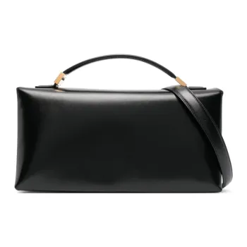 MARNI Prisma Logo-stamp Leather Tote Bag