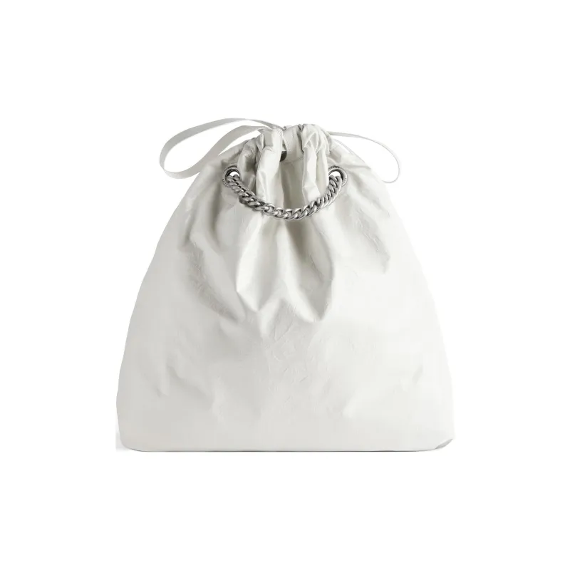 Balenciaga CRUSH Embossed Calfskin Tote Bag, Shopping Bag, Handbag, Shoulder Bag Women's White-3