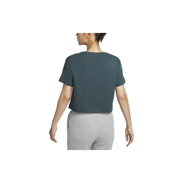 Nike Drop Shoulder Sleeve T-Shirt Women's Dark Forest Green-1